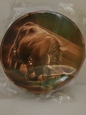 Highland Cow Decorative Coasters, Set Of 8, New